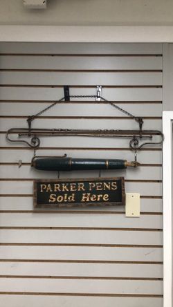 Vintage Parker Pen Company Sign (Fountain Pen Design)