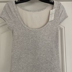 New Hollister Gilly Hicks Juniors Crop Top - Grey - M