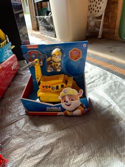 Original Paw Patrol Rubble Character and Bulldozer