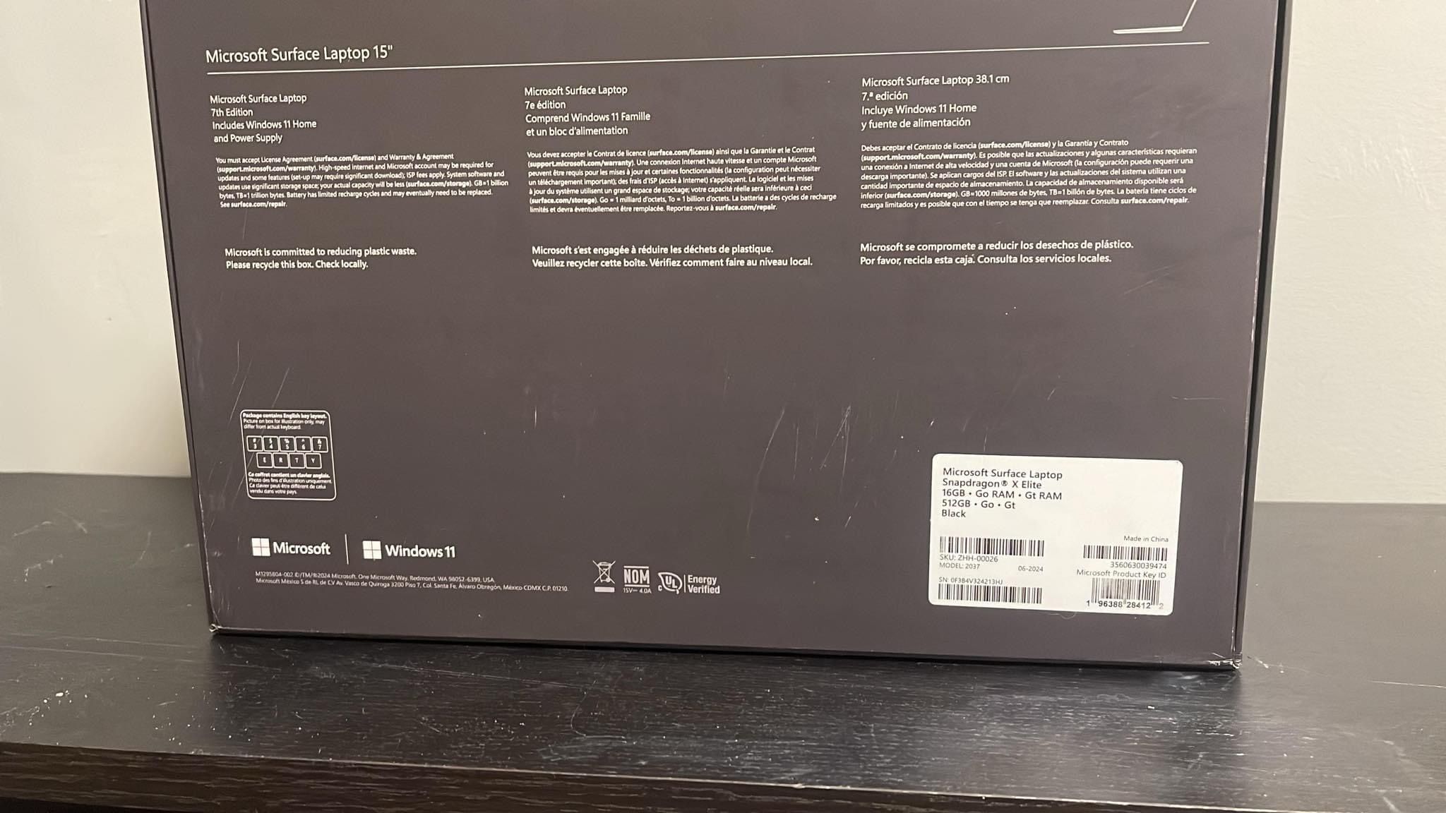 Microsoft Surface 15” (Back)