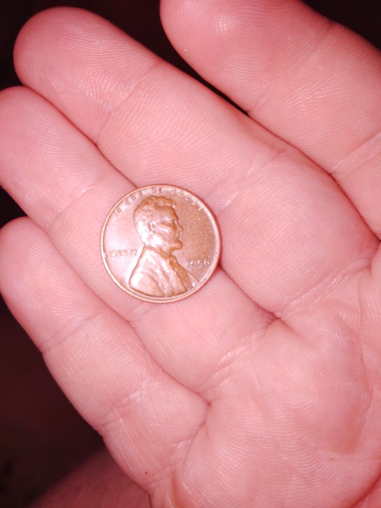A Lincoln Weat Old One Cent Coin From 1956
