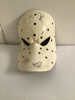 Anaheim Mighty Duck Vintage Signed "Wild Wing" Goalie Mask...(8 Signatures)...