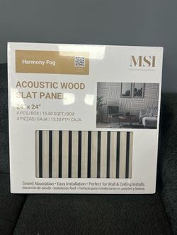 MSI Harmony Fog Acoustic Wood Slat Panels 24" x 24"
