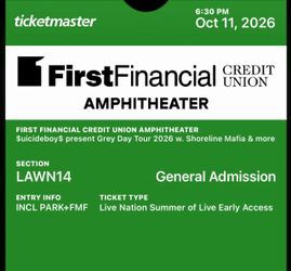 Greyday 2026 Ticket GA Lawn