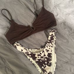 cow print bikini set 