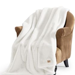 UGG Euphoria Plush Faux Fur Throw Blanket, Warm Fluffy Throw50x70 