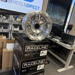 17x9 -12 Raceline 951MC Ryno 5x127 Machined Clear Coat Wheels (Set of 4) Jeep