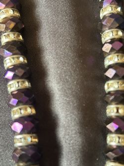 RARE ZIRONIA  AND MURANO BEADS  NECKLACE 