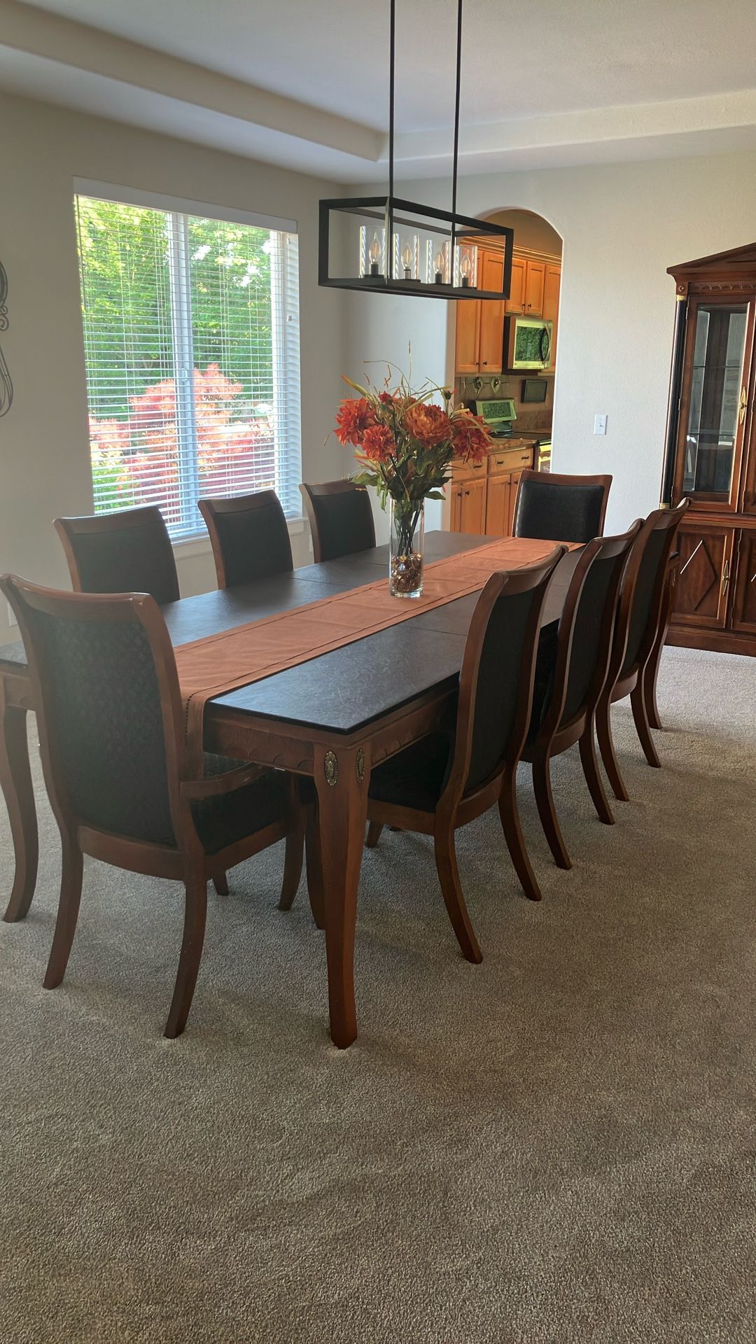 Formal Table And Chairs With Hutch
