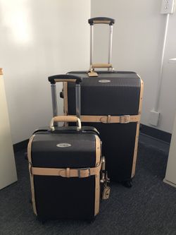 Samsonite Black Label Vintage Luggage Set — 2 Cases, with Original Black Label Covers & Accessories