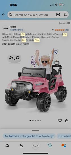 Toddler electric car
