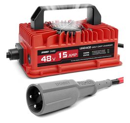 Epowrey 15 Amp 48 Volt Golf Cart Battery Charger For Club Car 3 Pin