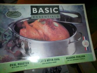 Basic Essentials Stainless Steel Oval Roaster