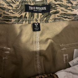 TRUE RELIGION JEANS MENS Size 30 - Abstract Camo- New With Tags 