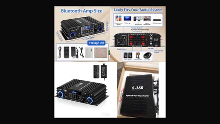 4 Channel Bluetooth 5.0 Stereo Amplifier 50Wx4 HiFi Home
