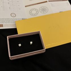 VVS1 Lab Grown Round Perfect Cut .5 Ct Diamond Earrings