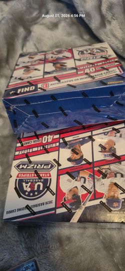 2 Sealed 2026 Panini Prizm USA Baseball Boxes - Find 3 Autographs/Memos