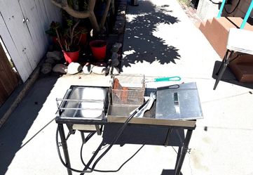 grill and deep fryer