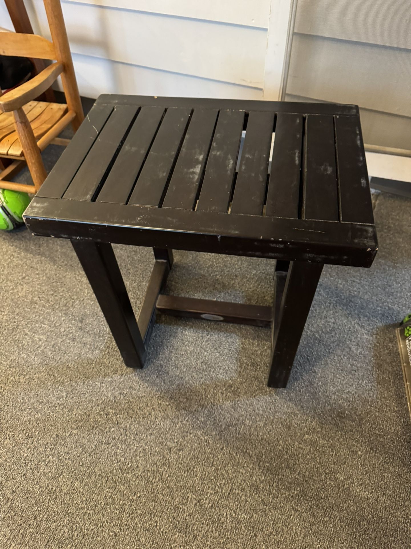 Aqua Teak end tables 18”x13”x18” tall