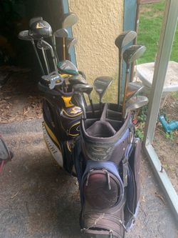 Used golf clubs and bags