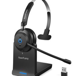 New Bluetooth Wireless Headset with Mic for Work, Clear Sound ＆ Comfortable ＆ Stable