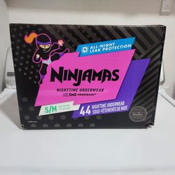 $20. Pampers Ninjamas Nighttime Size S/M. Please, READ DESCRIPTION. Hablo español.