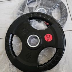 New Pair Of 25lbs Olympic 2inch Weight Plates 