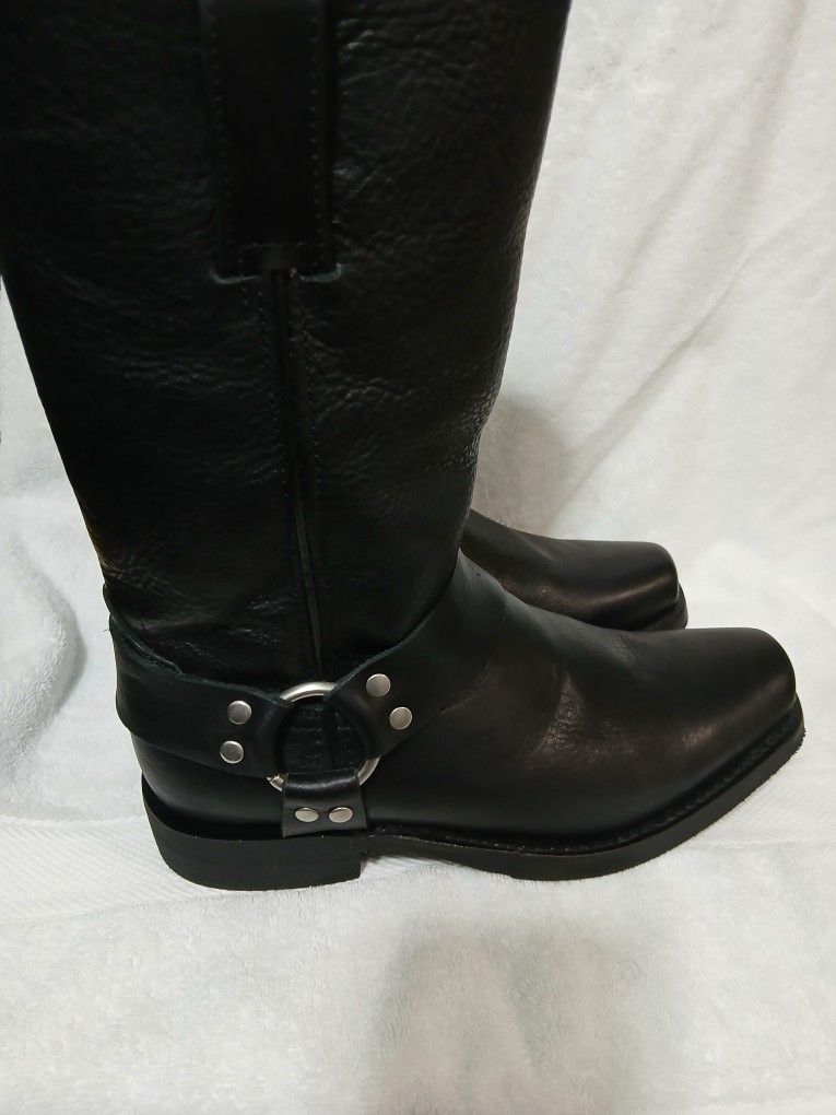 Mens Black Riding Boots