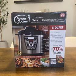 Power Cooker 8-Quart Pressure Cooker Power Air Fryer XL