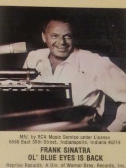 VINTAGE 1973 FRANK SINATRA "OL' BLUE EYES IS BACK" 8 TRACK CASSETTE