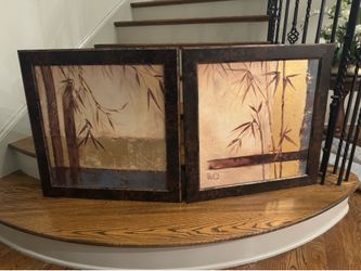 2 Brown Matching Framed Decor