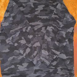 Lululemon Perfectly Oversized Crew Neck Sweatshirt in Heritage 365 Camo Deep Coal, Size XL (12-14)