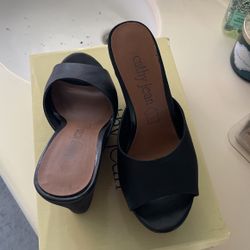 Cathy Jean Black Wedge Size 6