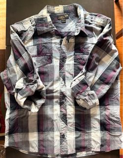 Helix Plaid Button-Up Shirt Medium
