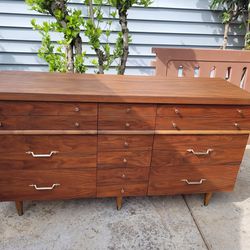 Refinished Vintage Mid Century Lowboy Dresser 