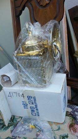 Solid Brass Outdoor Light fixture, includes all mounting hardware. Brand new in box, never opened or used.