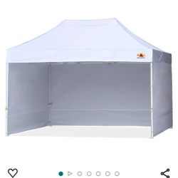  Easy Pop Up Canopy Tent with Sidewalls 10x15 Commercial -Series,White

