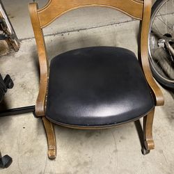 Wooden Rolling Chair 