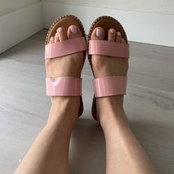Pink Patent Leather Sandals