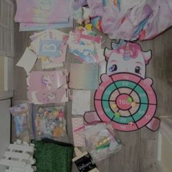 Huge Lot of Birthday Unicorn Décor