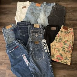 Vintage Levi’s 501 Orange Tab Jeans Lot Of Vintage Jeans Small Wrangler