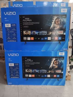50" screen led smart 4k ultra HDTV by vizio.  Free wall mount bracket