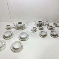 Girls Vintage Porcelain Child's Play Tea Set