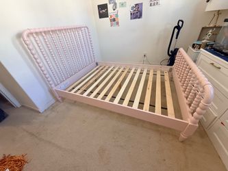 Living Spaces Pink Kids Full Bed Frame