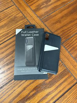 iPhone X black leather case by Mujjo 