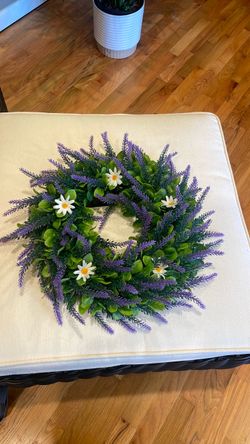 Decorative lighted plastic wreath