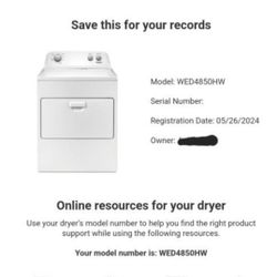 White Washer And Dryer Combo