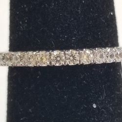 Eternity Band Sterling Silver and Cz 