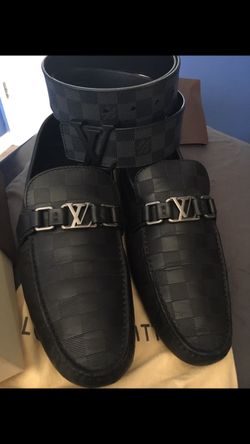 Louis Vuitton loafers and belt