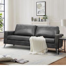 Esright 79" Faux Leather Couch for Living Room